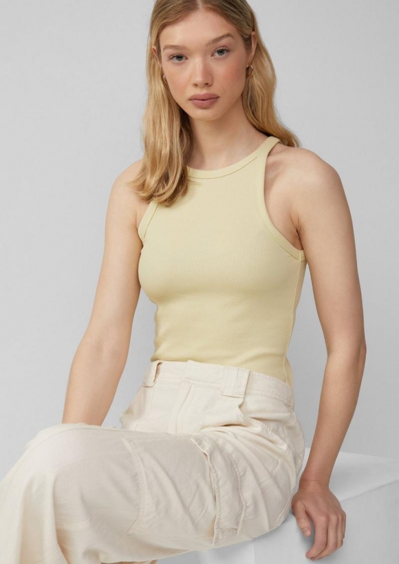 s.Oliver Geripptes Tanktop - vanille