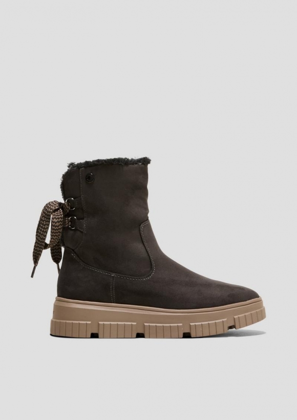s.Oliver Winterstiefel mit Kunstfellfutter - graphit