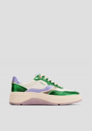 s.Oliver Sneaker mit modischem Colour-Blocking - grün