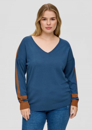 s.Oliver Strickpullover aus Viskosemix - blau