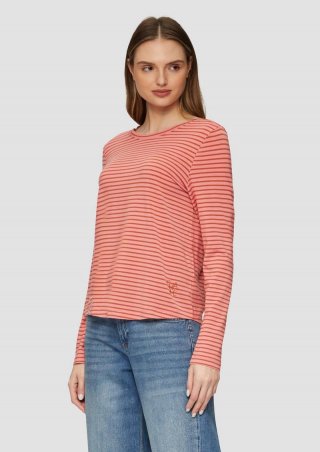 s.Oliver Longsleeve aus Lyocellmix - himbeere