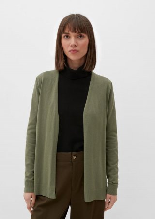s.Oliver Strickjacke aus Viskosemix - olivgrün
