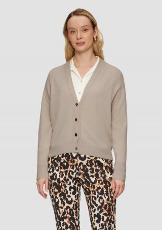 s.Oliver Strickjacke aus Kaschmirmix - beige
