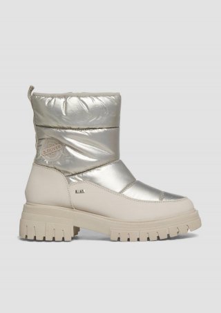 s.Oliver Warm gefütterte Boots mit Metallic-Effekt - silber