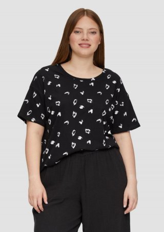 s.Oliver Loose-Fit-Shirt mit überschnittenen Schultern - schwarz