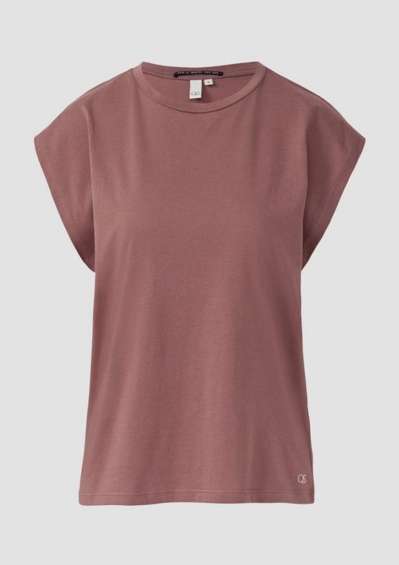 s.Oliver T-Shirt mit leicht überschnittenen Schultern - aubergine