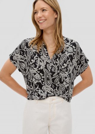 s.Oliver T-Shirt aus Viskosestretch - schwarz