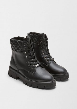 s.Oliver Stiefeletten mit Steppmuster - schwarz