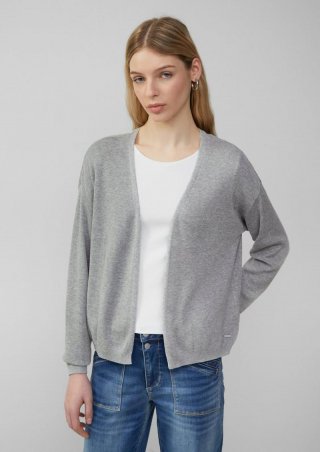 s.Oliver Strickjacke mit überschnittener Schulter - grau meliert