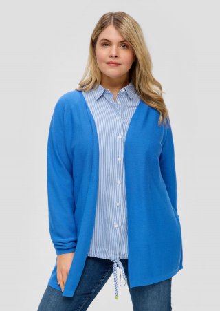 s.Oliver Strickjacke aus Viskosemix - royalblau