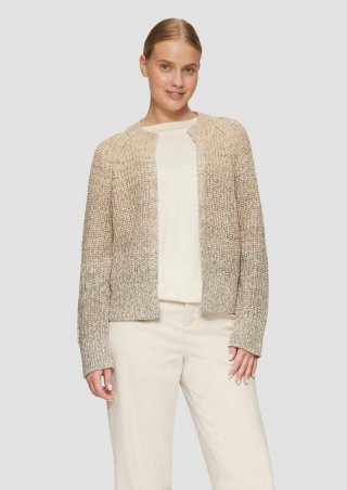 s.Oliver Strickjacke mit Raglanärmeln - beige