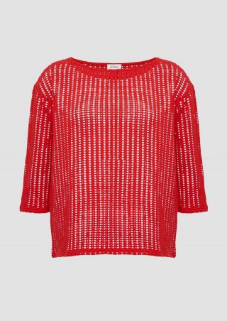 s.Oliver Luftiges T-Shirt im Relaxed Fit - rot