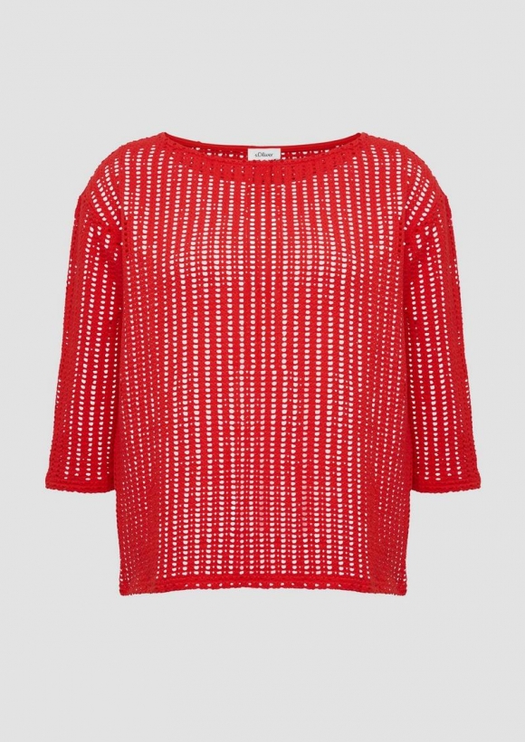 s.Oliver Luftiges T-Shirt im Relaxed Fit - rot