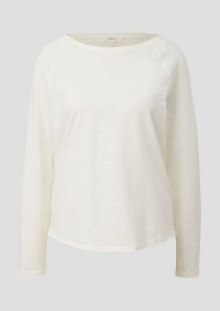 s.Oliver Longsleeve aus Baumwolle - creme