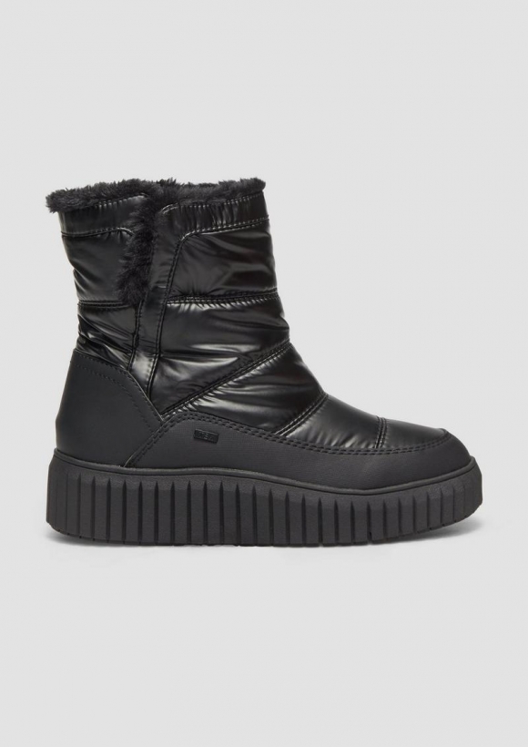 s.Oliver Warm gefütterte Boots mit Metallic-Effekt - schwarz