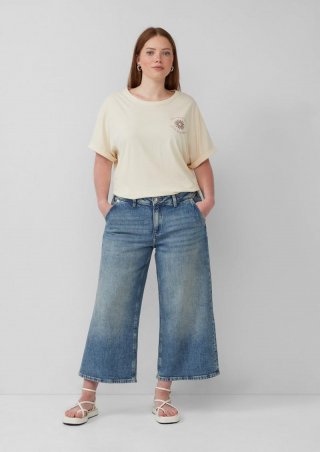 s.Oliver Jeans-Culotte Catie / Slim Fit / Mid Rise - blau