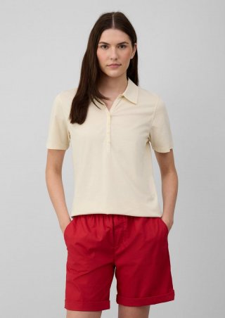 s.Oliver Jersey-Polo mit Knopfleiste - helles zitrone
