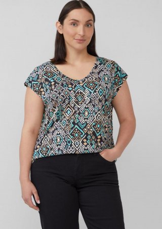 s.Oliver Ärmelloses Relaxed-Fit-Shirt mit Cut-out und Schleife - schwarz
