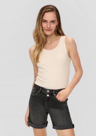 s.Oliver Bermuda-Jeans Betsy / Slim Fit / Mid Rise - steingrau