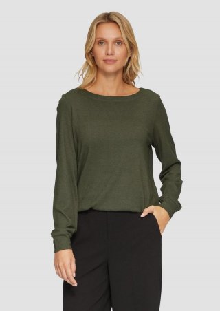 s.Oliver Weiches Longsleeve aus Jerseystrick - olivgrün