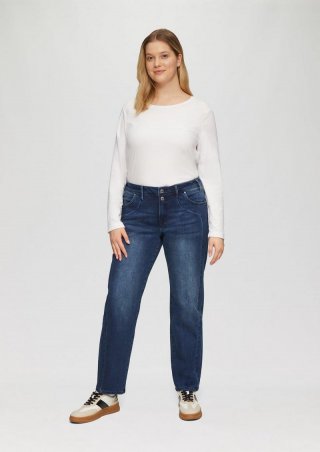 s.Oliver Jeans / Curvy Fit / Mid Rise / Slim Tapered Leg - blau
