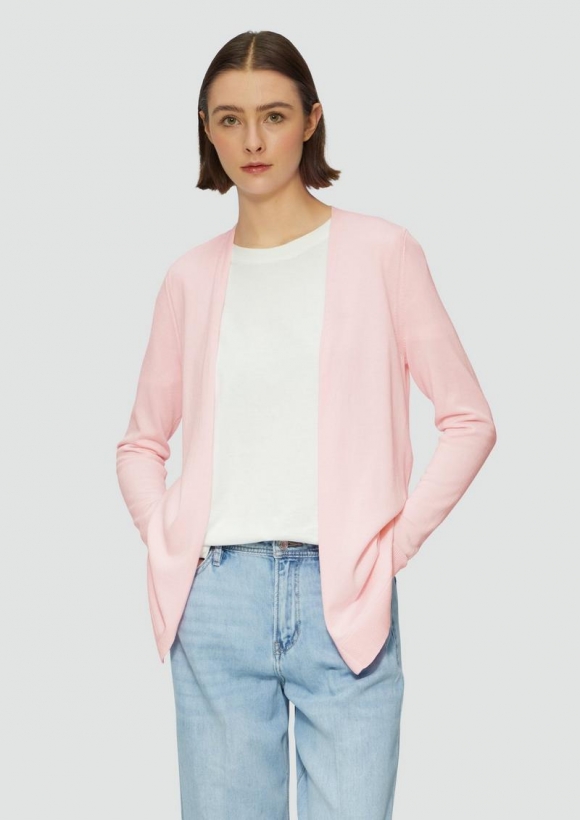 s.Oliver Cardigan aus Viskose-Baumwollmix - zartrosa