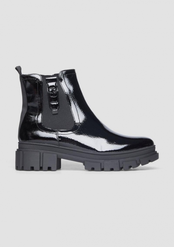 s.Oliver Chelsea Boots mit Logo-Detail - schwarz