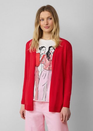 s.Oliver Cardigan aus Viskose-Baumwollmix - rot