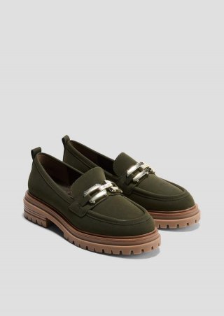 s.Oliver Chunky Slipper - olivgrün