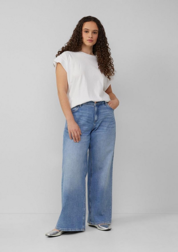 s.Oliver Jeans / Slim Fit / Mid Rise / Wide Leg - blau