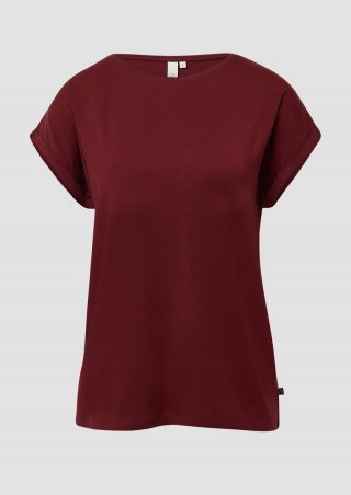 s.Oliver Loose Fit-Shirt im Lyocellmix - bordeaux