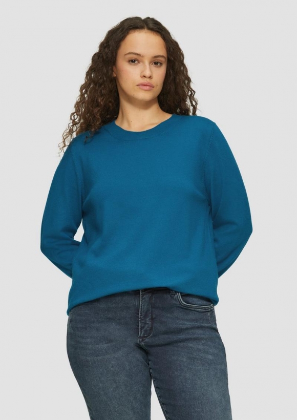 s.Oliver Strickpullover aus Viskosemix - petrol
