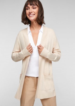 s.Oliver Cardigan aus Feinstrick - beige