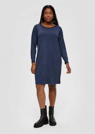 s.Oliver Strickkleid aus Viskosemix - navy