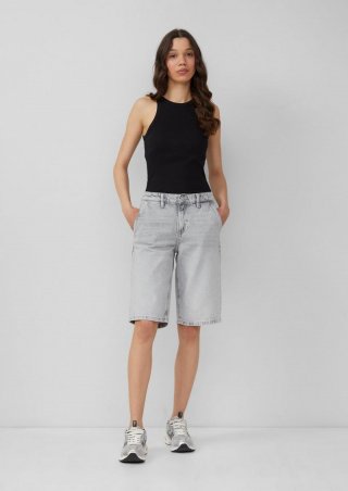 s.Oliver Bermuda Skater / Relaxed Fit / Mid Rise - steingrau