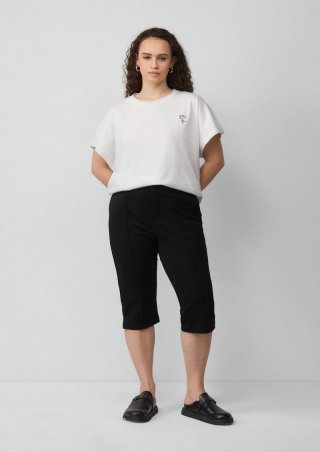 s.Oliver Capri-Hose aus Interlockjersey - schwarz