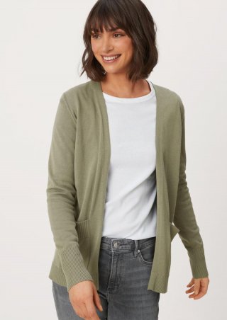 s.Oliver Strickjacke aus Viskosemix - olivgrün