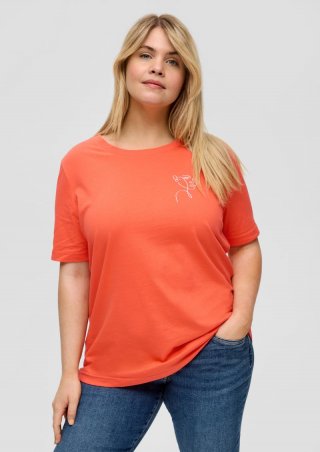 s.Oliver T-Shirt mit Print-Detail - orange