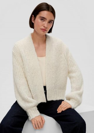s.Oliver Cardigan aus Wollmix - natur