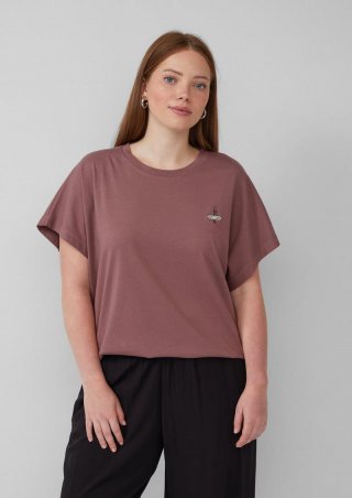 s.Oliver T-Shirt im Loose Fit - altrosa