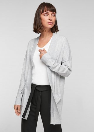 s.Oliver Cardigan aus Feinstrick - taubengrau