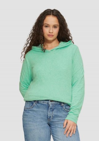 s.Oliver Leichter Hoodie aus Viskose-Jersey - grün