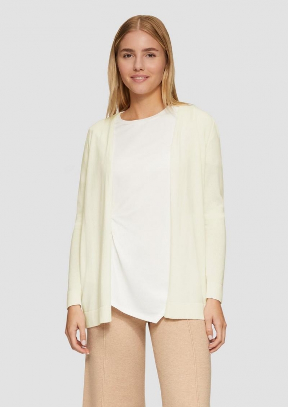 s.Oliver Cardigan aus Baumwollmix - creme