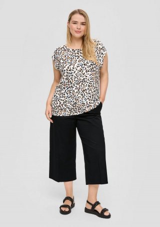 s.Oliver Culotte aus Baumwollstretch - schwarz