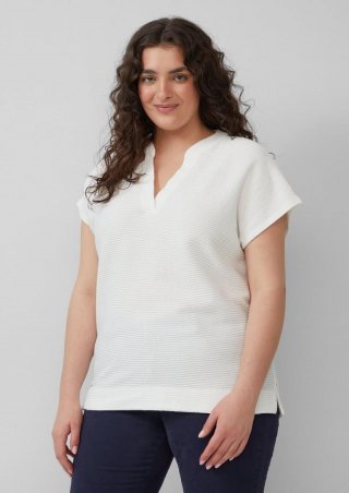 s.Oliver T-Shirt aus Viskosemix im Relaxed Fit - ecru