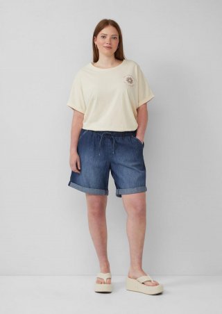s.Oliver Jeans-Shorts / Comfort Fit / Mid Rise / Elastikbund - blau
