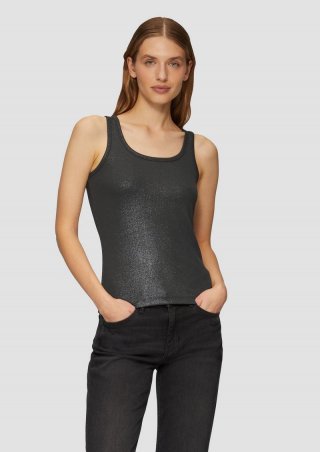 s.Oliver Top mit Glitzer-Effekt - schwarz