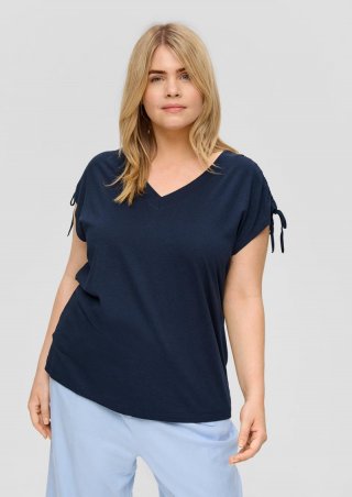 s.Oliver Blusenshirt aus Viskose - tiefblau