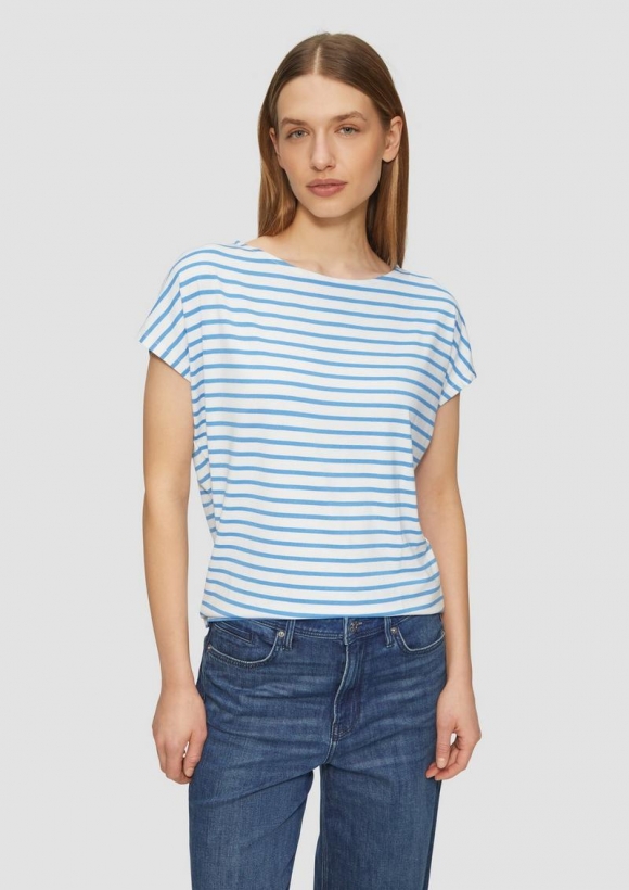 s.Oliver T-Shirt aus Viskosestretch im Relaxed Fit - royalblau