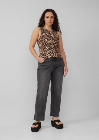 s.Oliver Ankle-Jeans / Slim Fit / Mid Rise / Straight Leg - graphit
